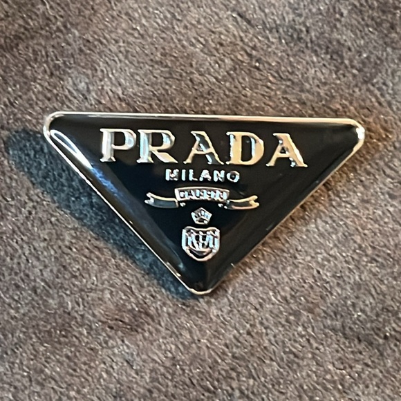 PRADA BROOCH PIN SILVER TONE - Picture 1 of 6